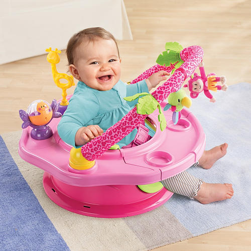 Summer Infant Super Seat Deluxe Island Giggles Girl เก้าอี้ทานข้าวเด็ก,เก้าอี้หัดนั่ง พกพาได้ พร้อมของเล่น