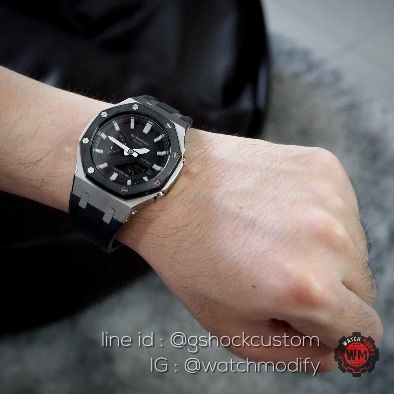 G-shock AP Rubber Black Stainless Silver Gen3