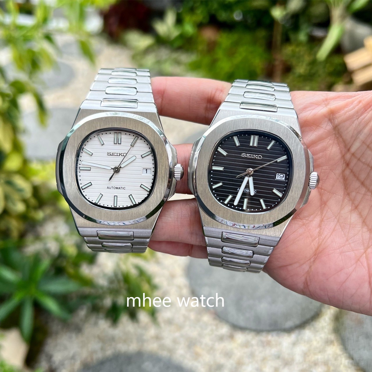 Seiko Modify Nautilus Model Black/White Dial Automatic Sapphire 41mm