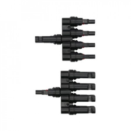 Link CB-1010 MC4 T-Type , 4 to 1 Connector (Pair), 1500V, 50A, TUV Standard, (2.5 mm², 4.0 mm² and 6.0 mm²)