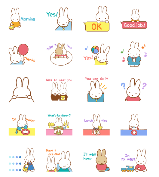 ขายสติกเกอร์ไลน์ มิฟฟี่ สติกเกอร์ครอบครัว