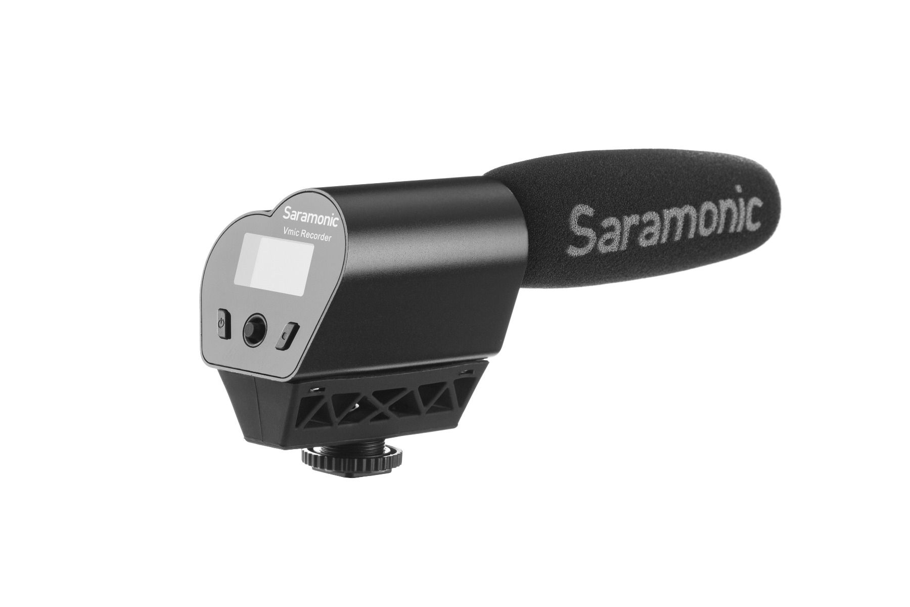 Saramonic Vmic Recorder ไมโครโฟนช็อตกันติดหัวกล้องไมค์คอนเดนเซอร์รับเสียงเป็นแบบซุปเปอร์คาร์ดิออยด์พร้อมบันทึกเสียงในตัวใส่การ์ด