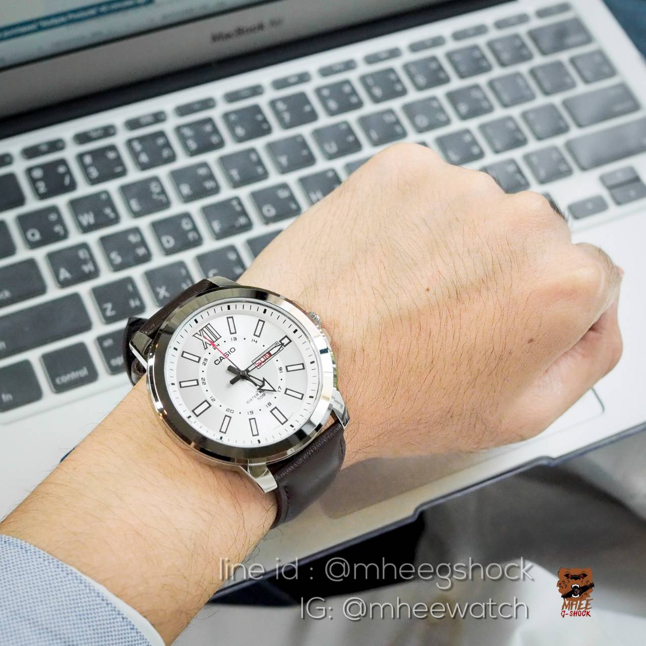 นาฬิกา Casio รุ่นดีเซล สายหนัง หน้าปัดใหญ่เต็มข้อ ของแท้ รับประกันศูนย์เซ็นทรัล