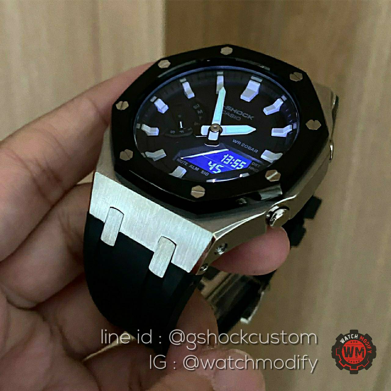 G-shock AP Rubber Black Stainless Silver Gen3