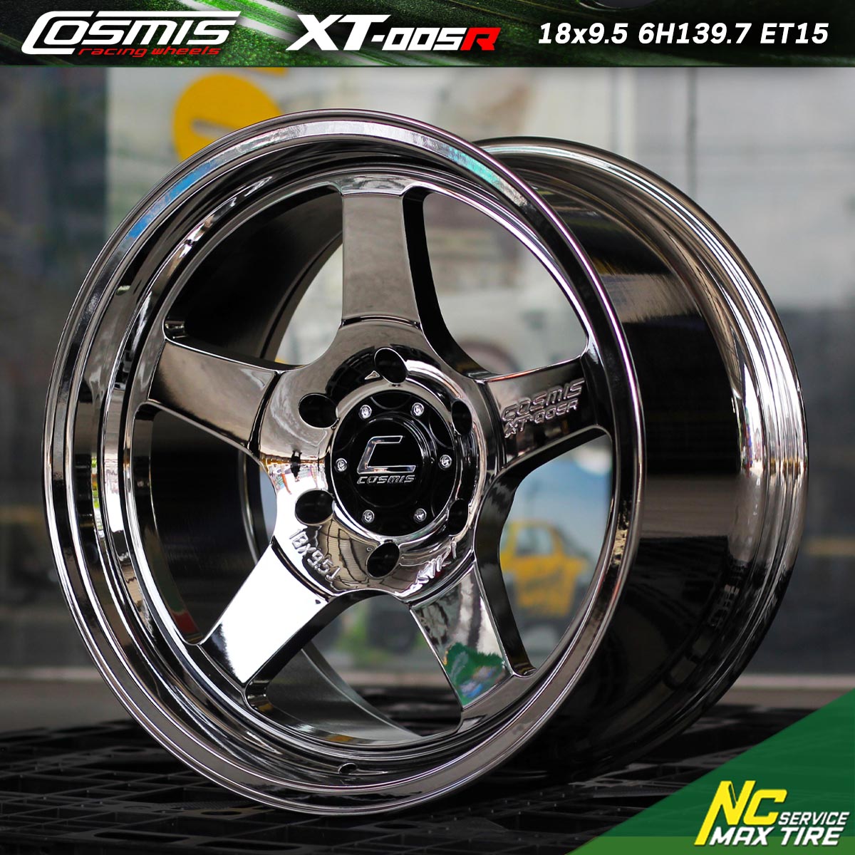 ล้อแม็กขอบ18 / Cosmis / XT-005R / 18x9.5 6H139.7 ET15 / ล้อแม็กสีชุดโครเมี่ยม / ล้อแม็กสำหรับรถกระบะ / ล้อแม็กสวยๆ / NCล้อแม็ก / NC