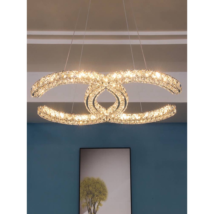 CT127A055 SOTMIA โคมไฟเพดานแบบห้อย โคมไฟคริสตัล ตัวC โคมไฟ แชนเดอเรีย โคมไฟโมเดิร์น โคมไฟโต๊ะอาหาร โคมไฟห้องนั่งเล่น