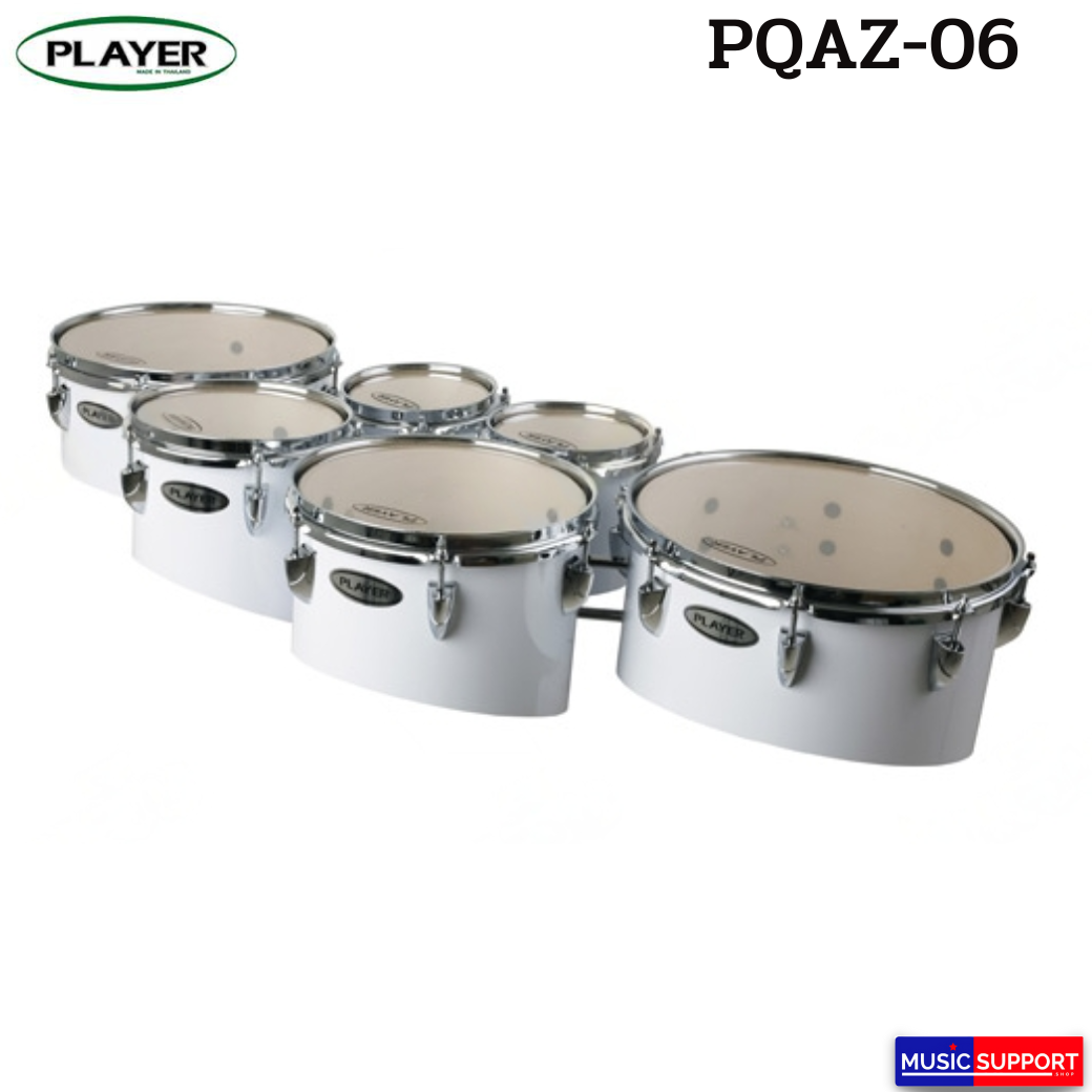Player กลองเทเนอร์มาร์ชชิ่ง PQAZ-06 พร้อมชุดสายสะพาย HD-8E(A)
