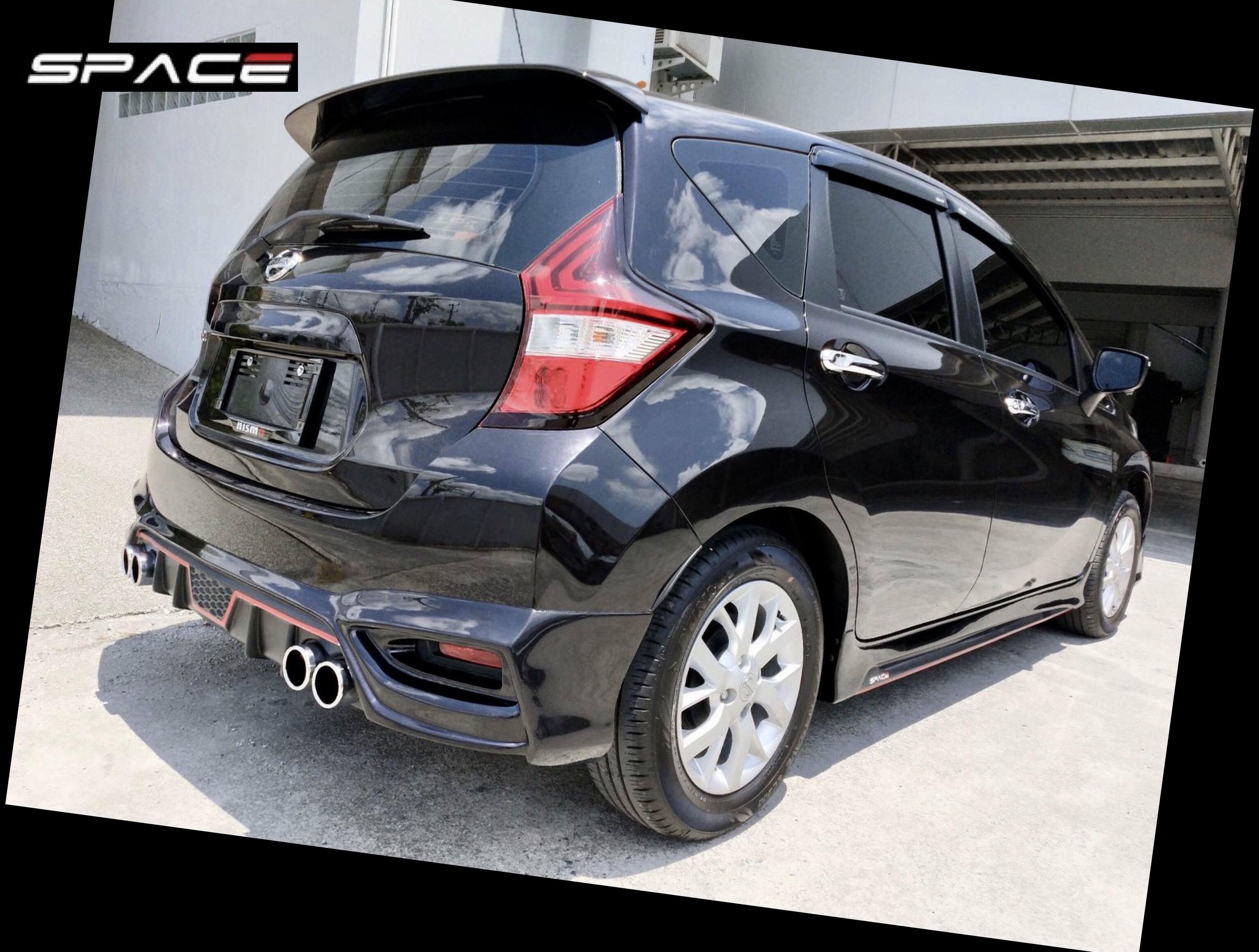 ชุดแต่งรอบคัน Nissan Note ทรง SPACE ท่อคู่สปอร์ต , สเกิร์ต นิสสันโน๊ต แต่งสวย งานคุณภาพ ราคาไม่แรง