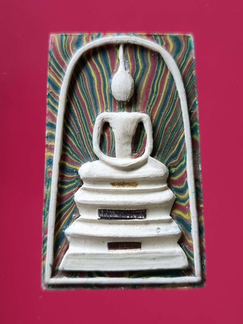 พระสมเด็จสายรุ้ง หลวงพ่อแพ พิมพ์ใหญ่ ตะกรุด 3 กษัตริย์