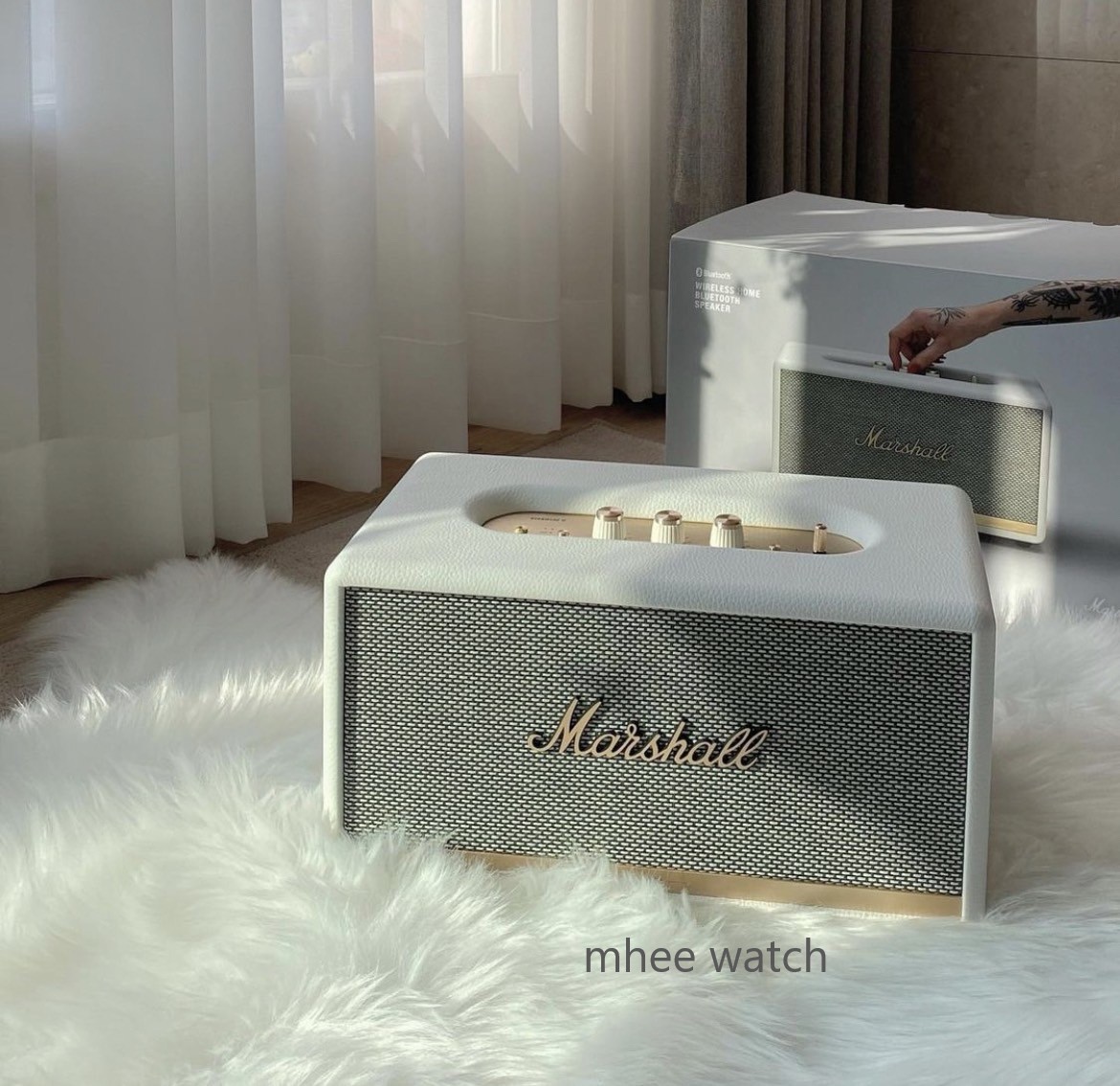 ลำโพง Marshall รุ่นใหญ่ Standmore II สีWhite Goldหายากมากกำลังขับ80watt.