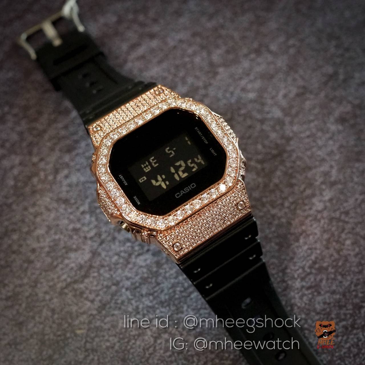 G-Shock ยักษ์เล็ก Rosegold BlingBling