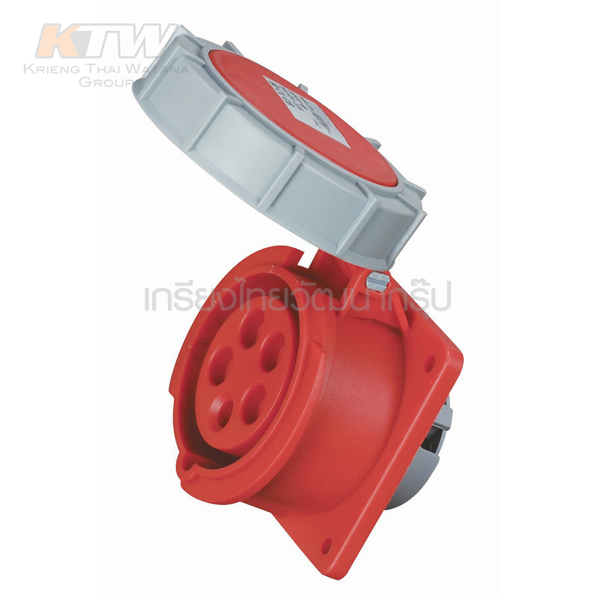 MARATHON ปลั๊กและเต้ารับอุตสาหกรรม เอ็นจิเนียริ่งพลาสติกที่ไม่ลามไฟ แบบ ฝังตรง