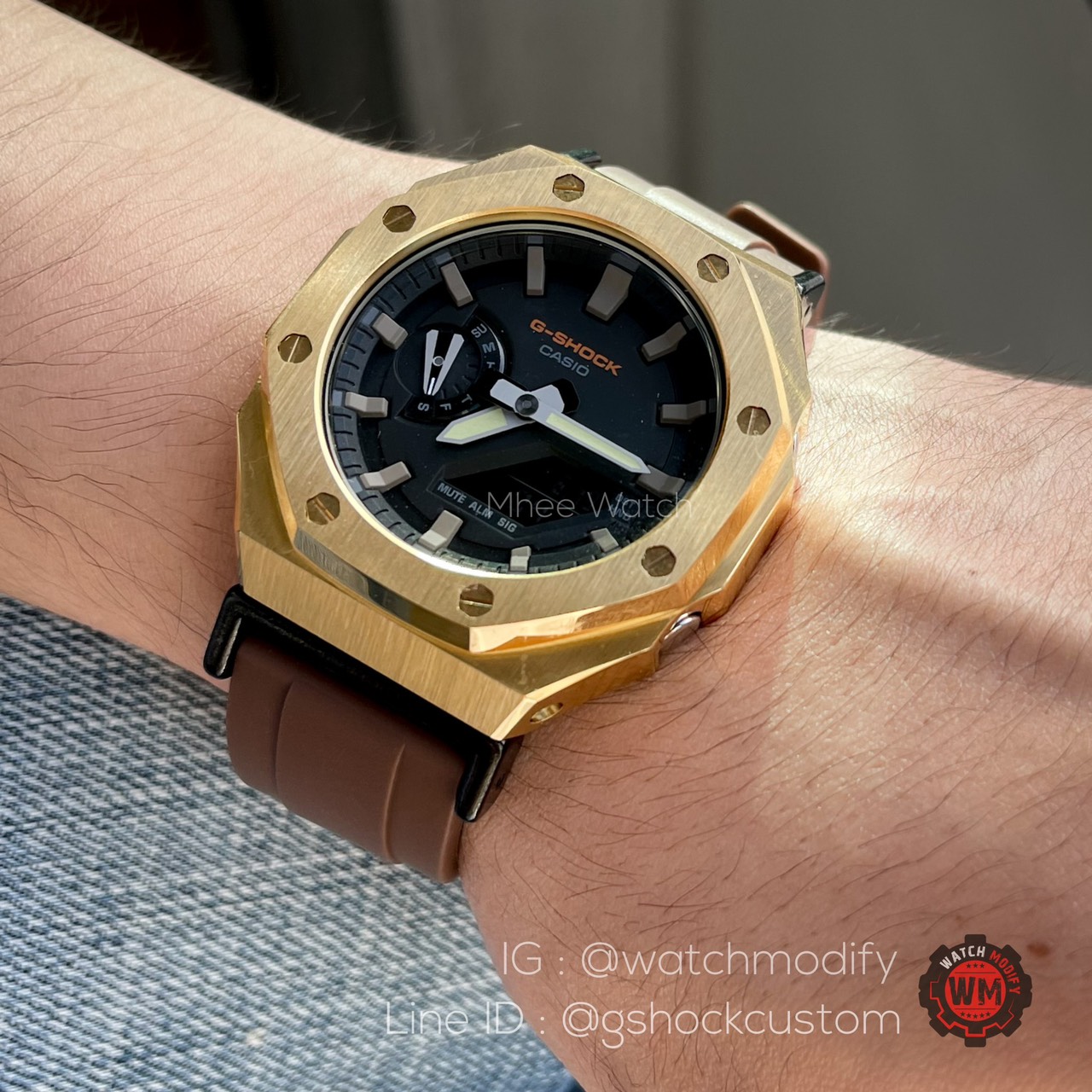 G-Shock Chocolate Gold AP Rubber Gen2 แต่งจาก รุ่น GA-2100SU-1A ของแท้ รับประกัน 1 ปี