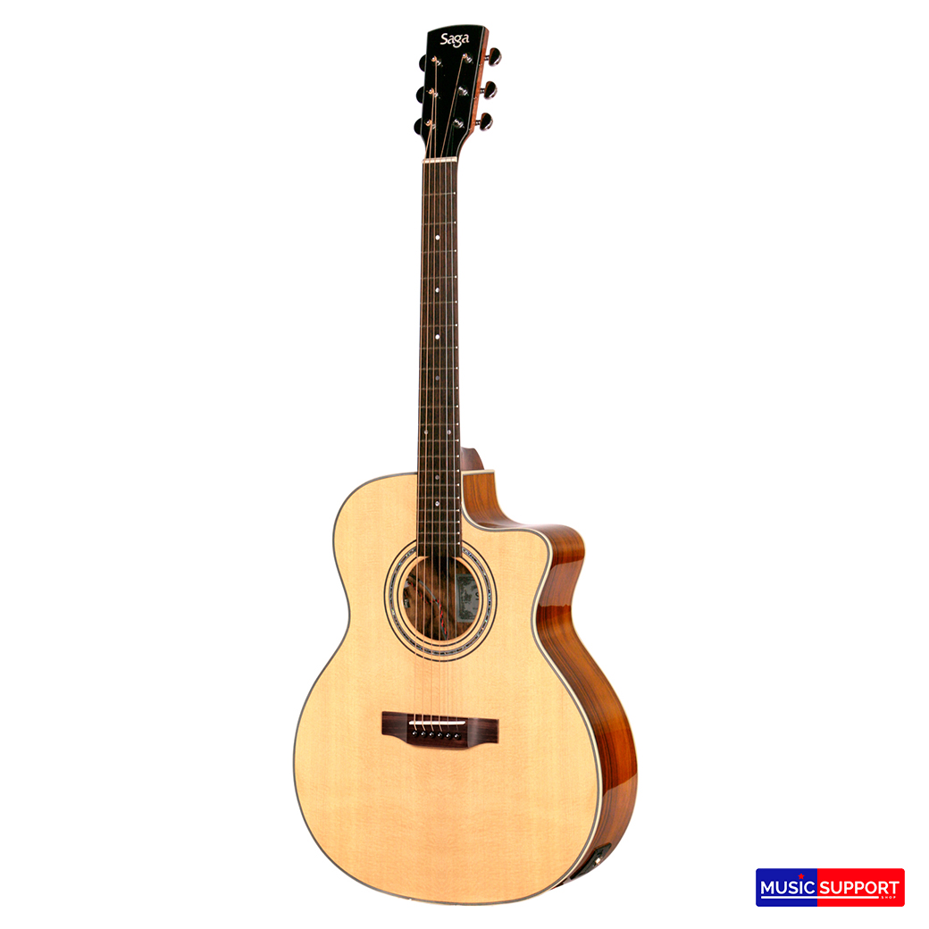 Saga SF850GE Acoustic Guitar กีตาร์โปร่ง + กระเป๋า