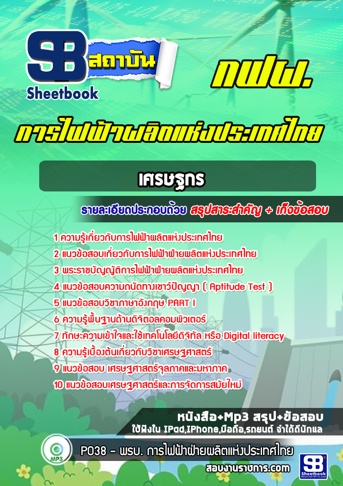 แนวข้อสอบเศรษฐกร การไฟฟ้าผลิตแห่งประเทศไทย กฟผ.