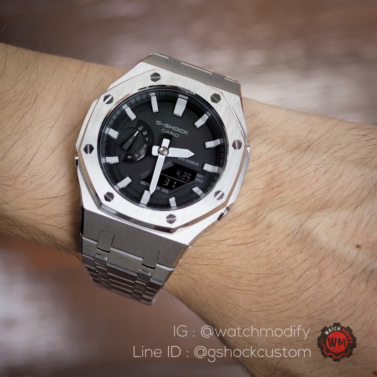G-Shock Silver Casioak Gen3 AP Style รุ่น GA-2100-1A Steel