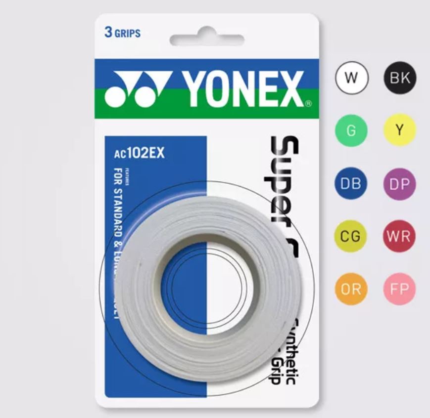 YONEX AC102 Super Grap ยางพันด้าม ความหนา 0.6 มม. แพ็ค 3 อัน
