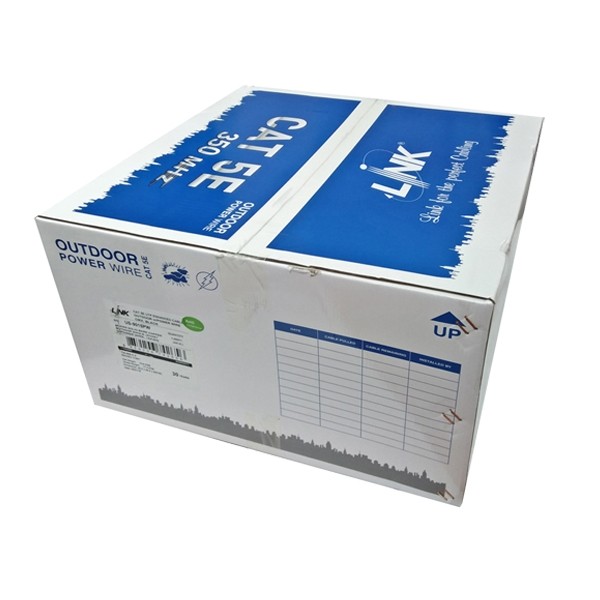 US-9015PW CAT5E Outdoor UTP PE w/Power Wire Cable, Bandwidth 350MHz, CMX Black Color 305 M./Reel in Box