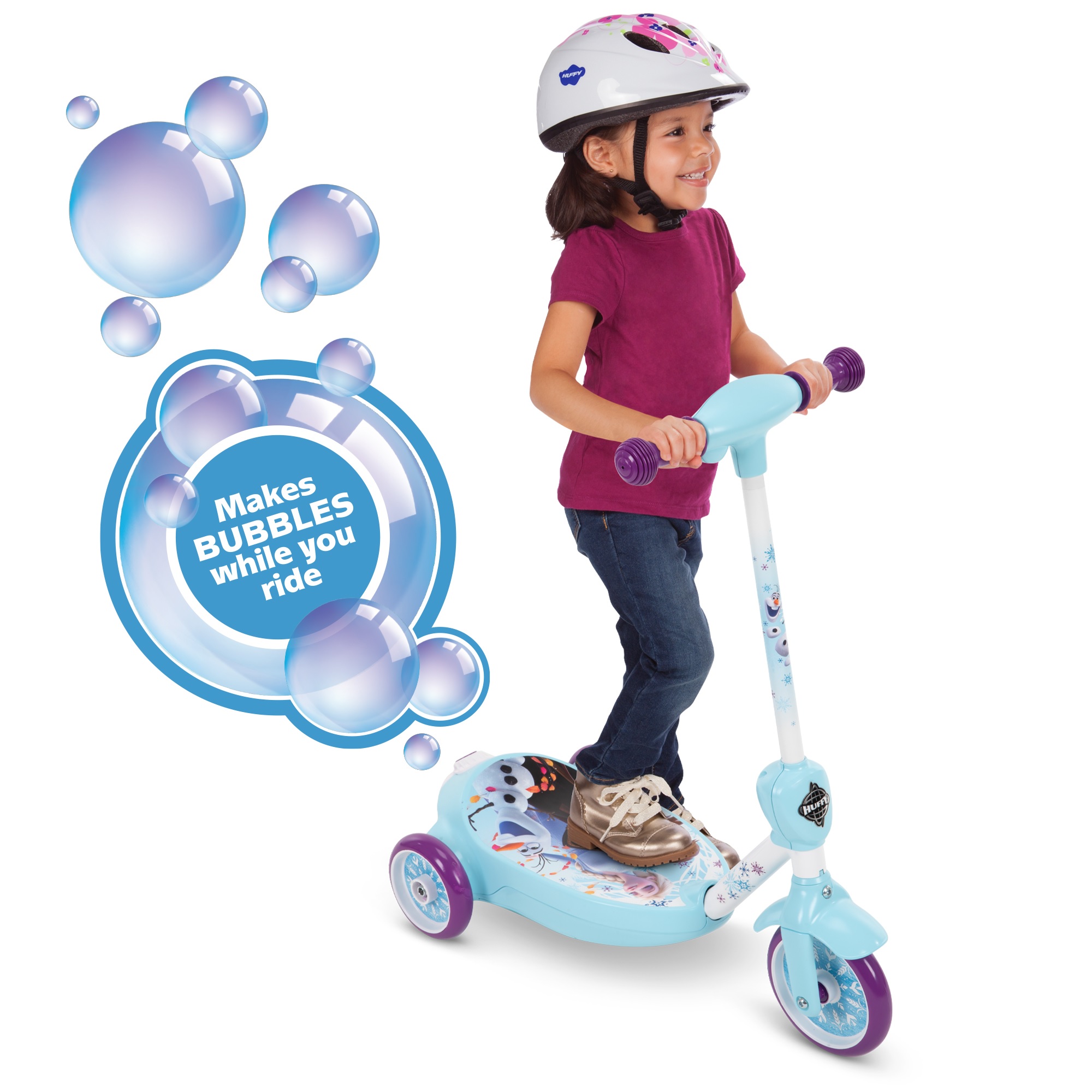 Huffy Disney Frozen 3-Wheel Ride-On Electric Bubble Scooter สกู๊ตเตอร์ไฟฟ้าเป่าฟองสบู่ได้