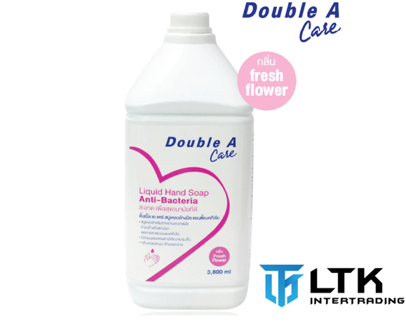 Double A Care สบู่เหลวล้างมือ แอนตี้แบคทีเรีย กลิ่น Fresh Flower ขนาด 3.8 ลิตร