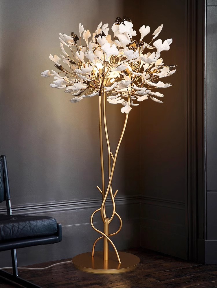 CT200A197 SOTMIA Ginkgo Leaf Floor Lamp โคมไฟตั้งพื้น โคมไฟใบแปะก๊วย