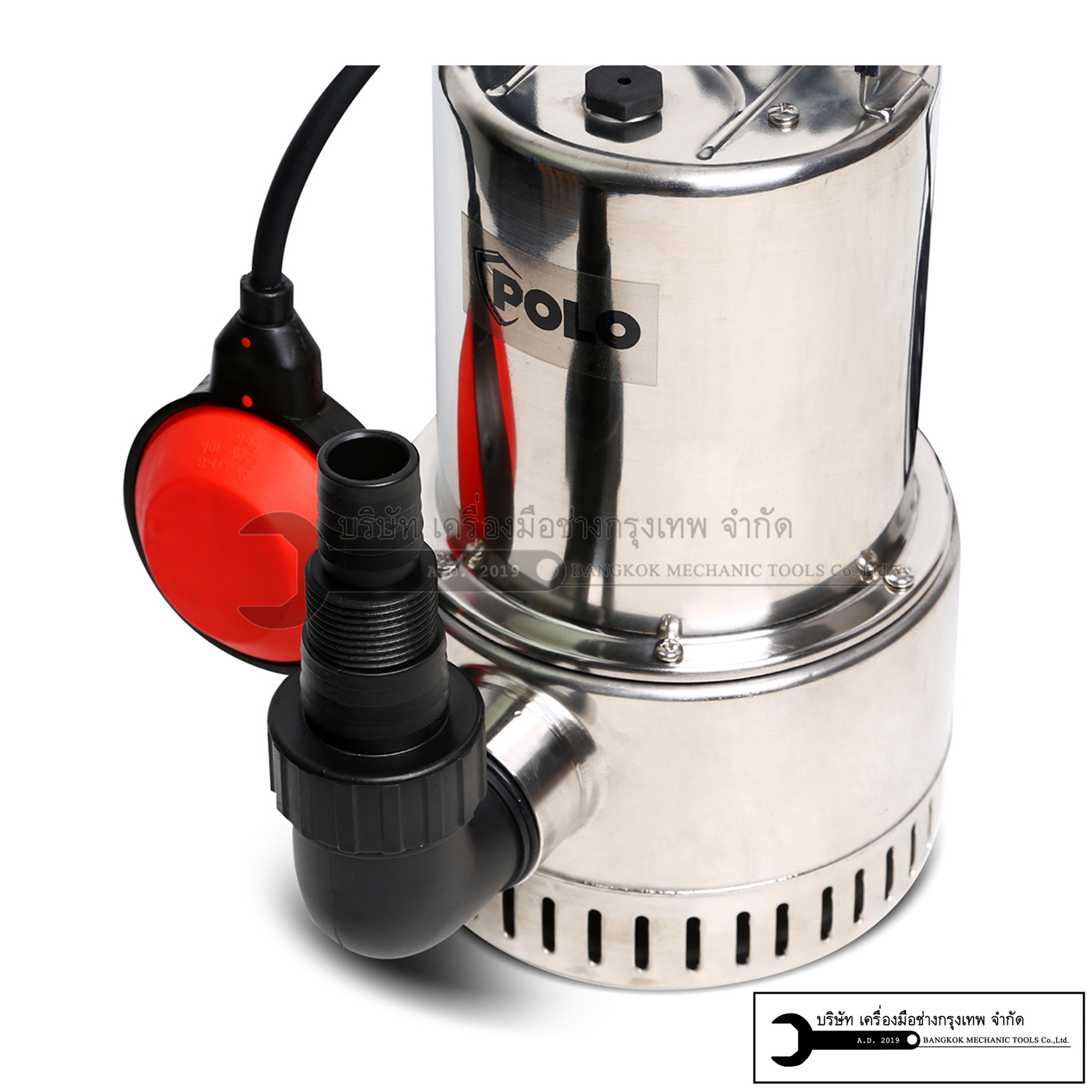 POLO ปั๊มจุ่ม เสื้อสแตนเลส ชนิด น้ำสะอาด ขนาด 400W และ 750W รุ่น SS-400C และ SS-750C