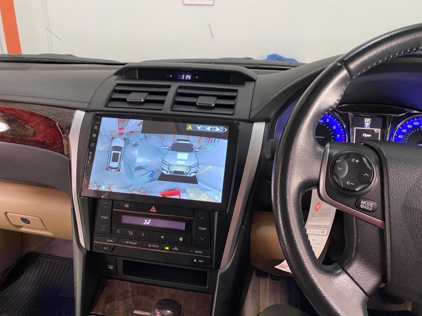 งานติดตั่้ง Toyota Camry 2016 กับจอและกล้องรอบคัน 360 ของ HDM 3D PRO+