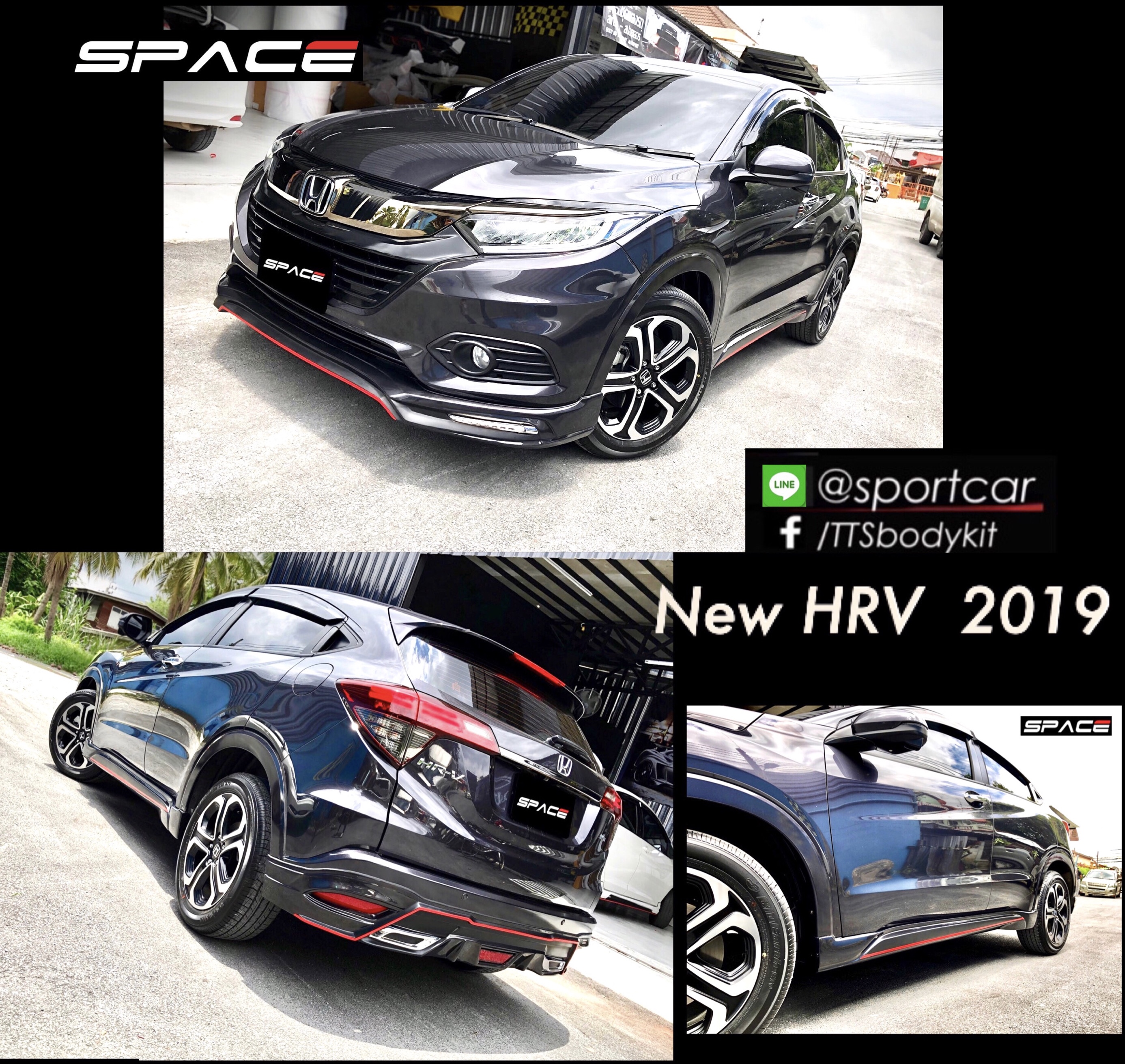 ชุดแต่ง HRV 2019 2020 2021 SPACE VIP Style รุ่นEL, hrv แต่งสวย, สเกิร์ตรอบคัน hrv แท้ byแต่งรถTTS