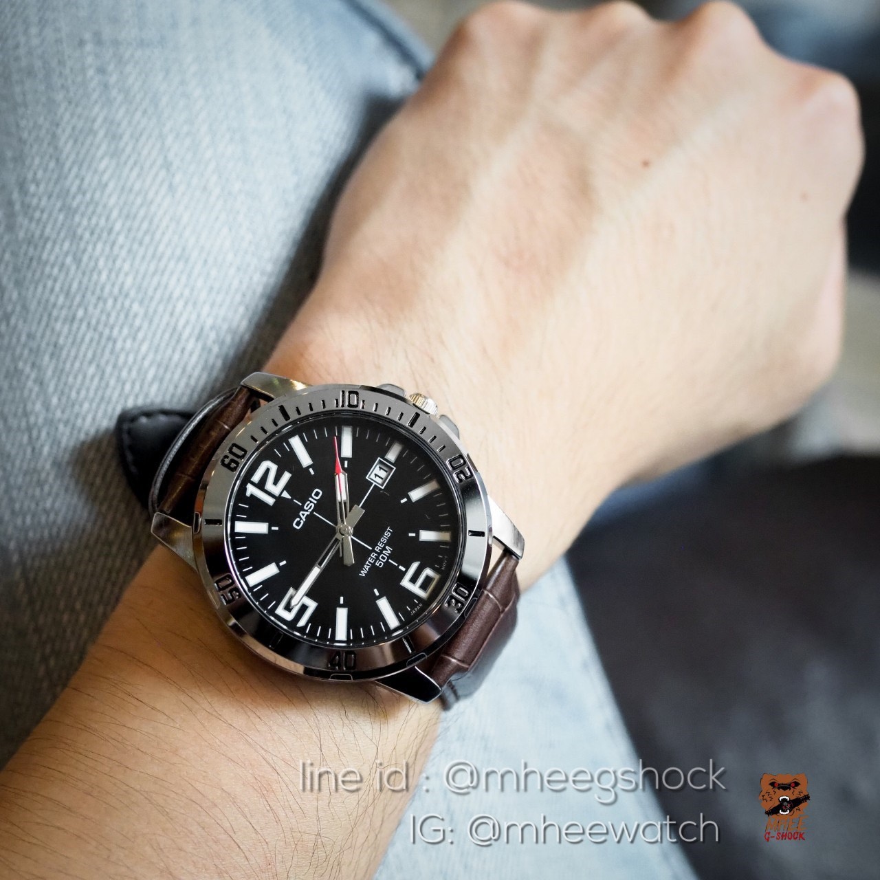 Casio Men of Leather สายหนังจรเข้