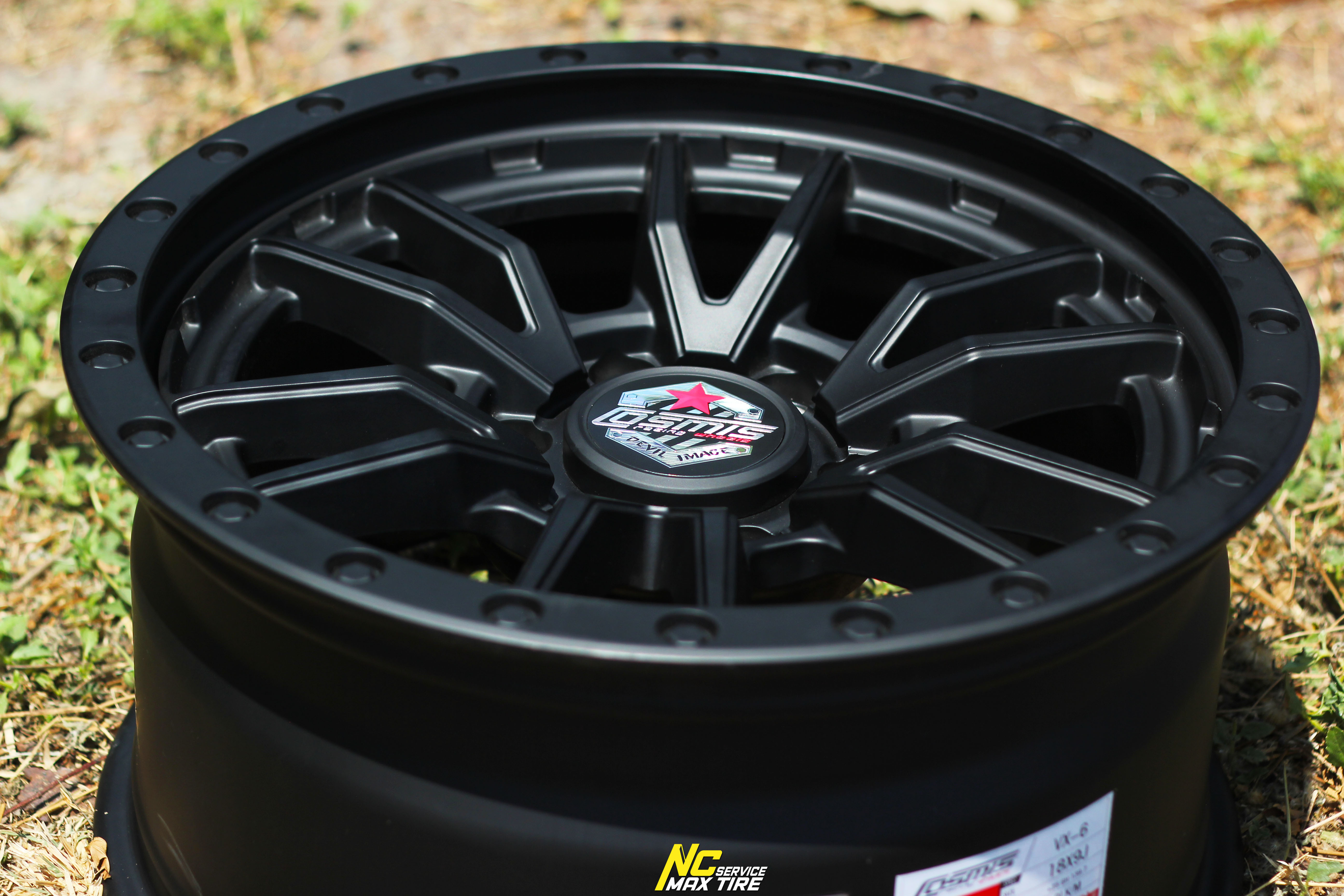 ล้อแม็กสวยๆ / ล้อแม็กออฟโรด / ล้อแม็กขอบ18 / Cosmis / DEVIL / VX-6 / OffRaod / 18x9.0 6H139.7 ET25 / ล้อแม็กสีดำด้านทั้งวง / NC