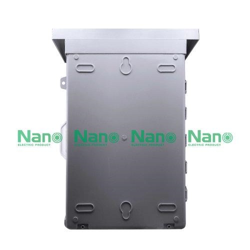 NANO Electric® NANO-104CG ตู้กันน้ำพลาสติก มีหลังคา ฝาใส ขนาด 15x21x8 นิ้ว (390 x 541 x 201 mm) สีเทา