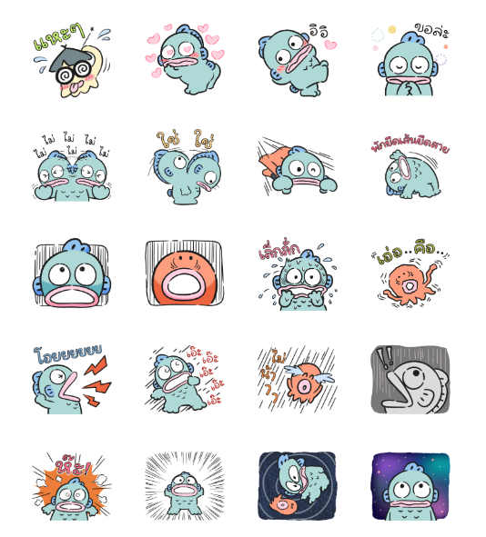 ขายสติกเกอร์ไลน์ HANGYODON หลากอารมณ์