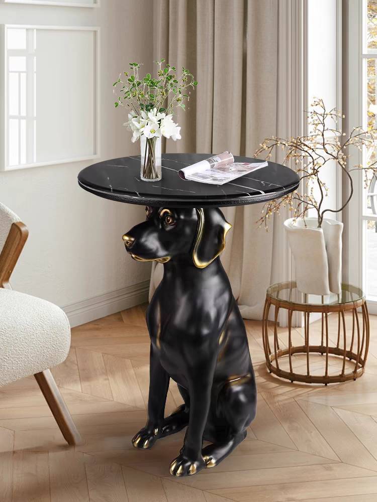 CT221D120 ZEITAKU โต๊ะข้างห้องนั่งเล่น โต๊ะกลมเล็ก DOG CAT Coffee table