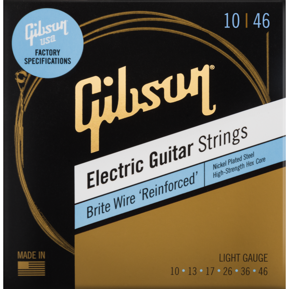 สายกีตาร์ไฟฟ้า GIBSON 10-46 BRITE WIRE 'REINFORCED' ELECTRIC GUITAR STRINGS