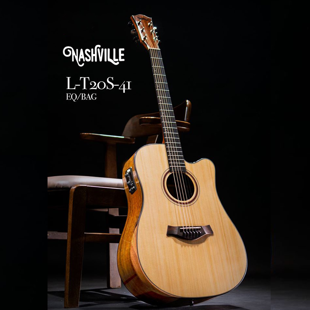 กีต้าร์โปร่งมือซ้าย NASHVILLE L-T20S-41/EQ/Bag -Left Hand