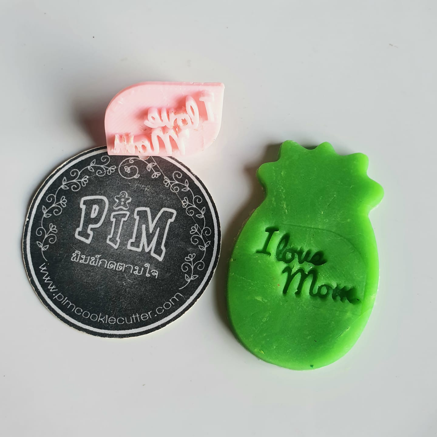 ที่กดอักษร I love mom ขนาดเล็ก สำหรับกดให้เกิดลายบนขนม