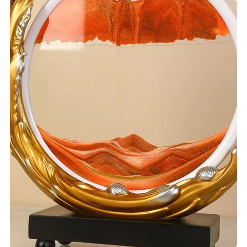 CT188B155 FAMITOSS เครื่องประดับนาฬิกาทราย โมเดล ของตกแต่ง ของขวัญขึ้นบ้านใหม่ โมเดลแต่งโรงแรม ภาพวาดทรายดูด