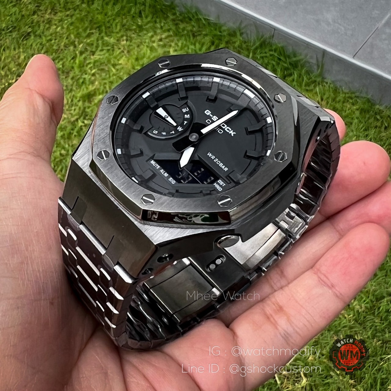 G-Shock Casioak Gun Metal Steel ทั้งเรือน ใส่ตัวเรือนรุ่น GA-2100SKE-7A Very Rare item Gen3 ของแท้ รับประกัน 1 ปี