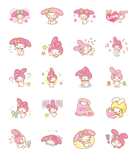 ขายสติกเกอร์ไลน์ มายด์เมโลดี้ (ชุดวันอันสดใส)