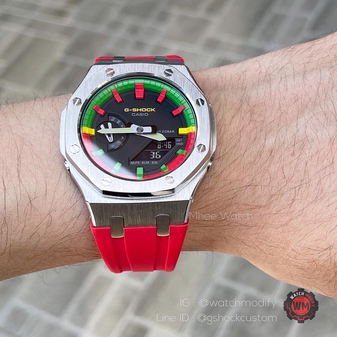 G-Shock Custom Casioak Silver Christmas Mod Gen3