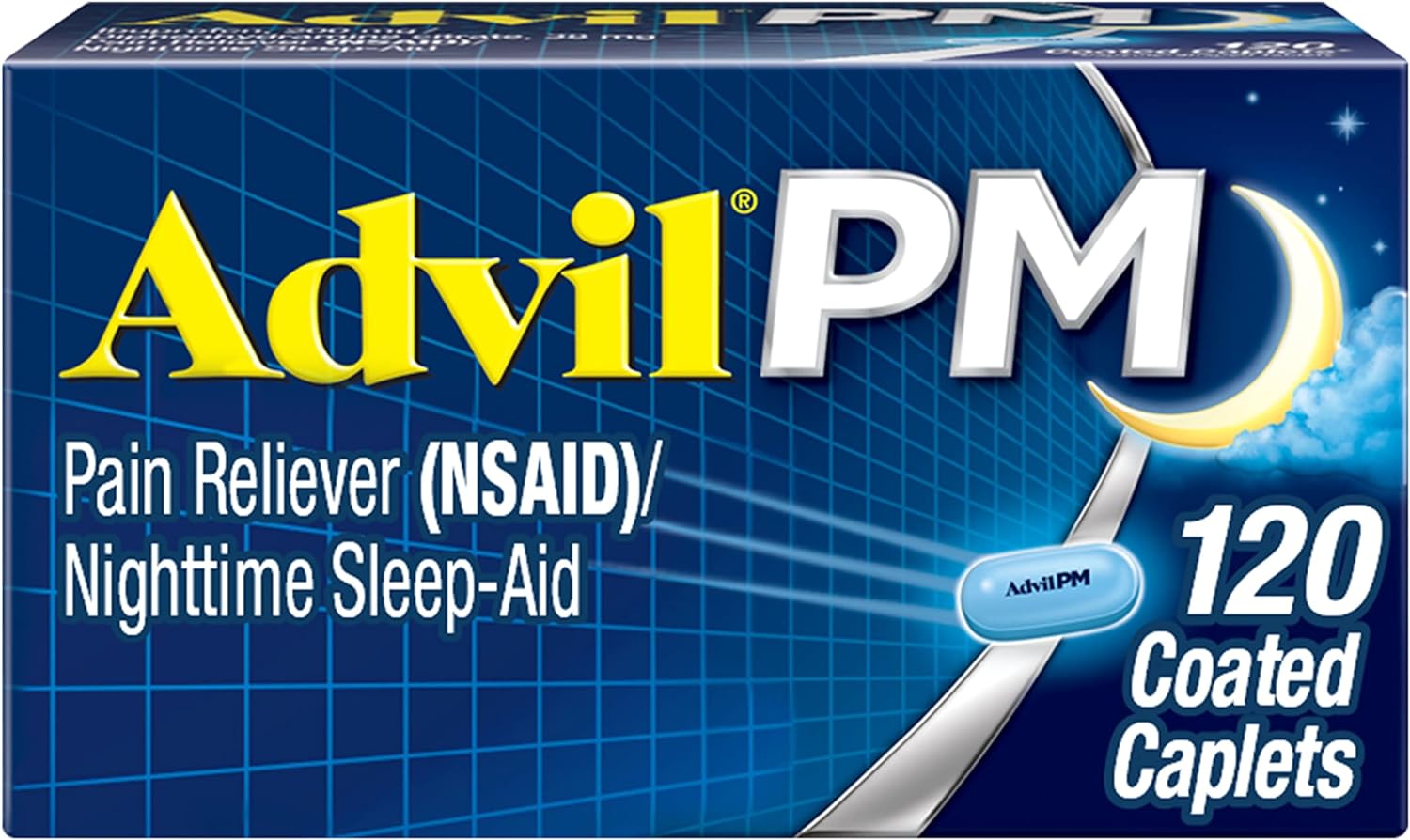Advil PM Caplets Pain Reliever And Nighttime Sleep Aid บรรเทาอาการปวดและบรรเทาอาการนอนไม่หลับ สินค้าพรีออเดอร์ รอ 20 วัน