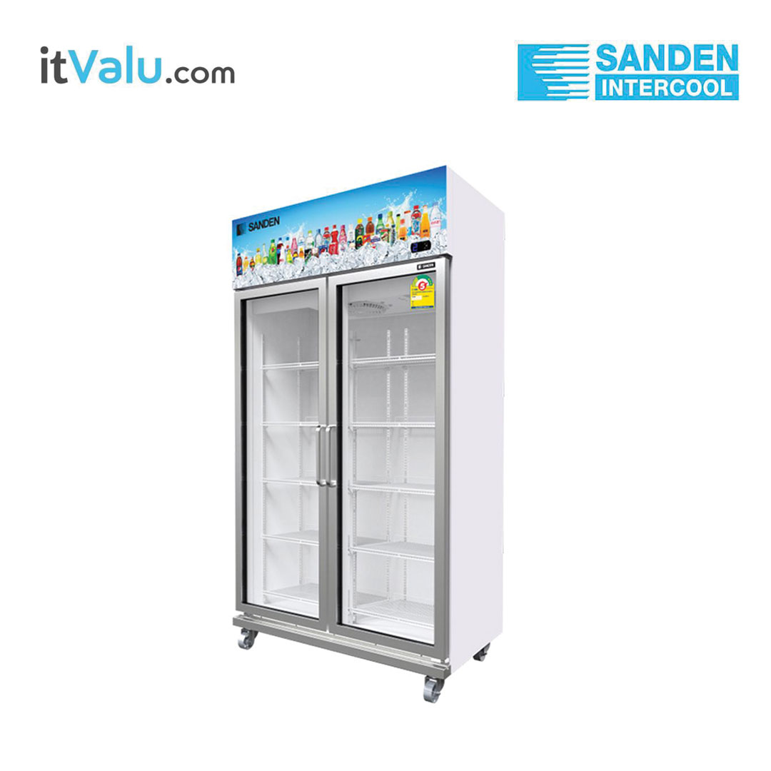 ตู้แช่เย็น SANDEN กระจก 2 ประตู รุ่น YEM-1105i inverter ความจุ 28 คิว (795 ลิตร) กว้าง 110 ซม. ลึก 60 ซม. สูง 200 ซม. รับประกันความเย็น 1 ปี รับประกันคอมเพรสเซอร์ 5 ปี