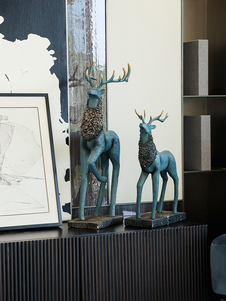 C1009B018 FAMITOSS กวางตกแต่งบ้าน โมเดิร์น นอร์ดิก ของขวัญเพื่อคนพิเศษ ของแต่งห้อง กวางเรซิน กวางตั้งโต๊ะ กวาง ของขวัญ