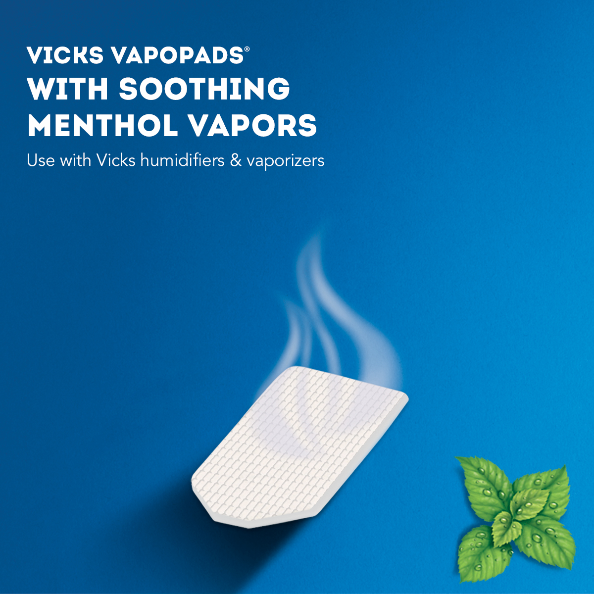 Vicks VapoPad แผ่นรีฟิล สำหรับใส่เครื่อง Vicks กลิ่น Menthol