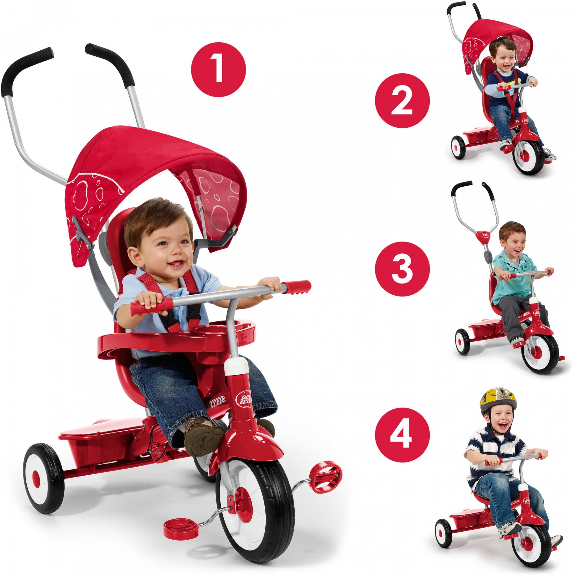 Radio Flyer 4 in 1 Trike จักรยานสามล้อสุดคุ้ม ใช้ตั้งแต่เด็กเล็กถึงเด็กโต (สินค้าขายดี)