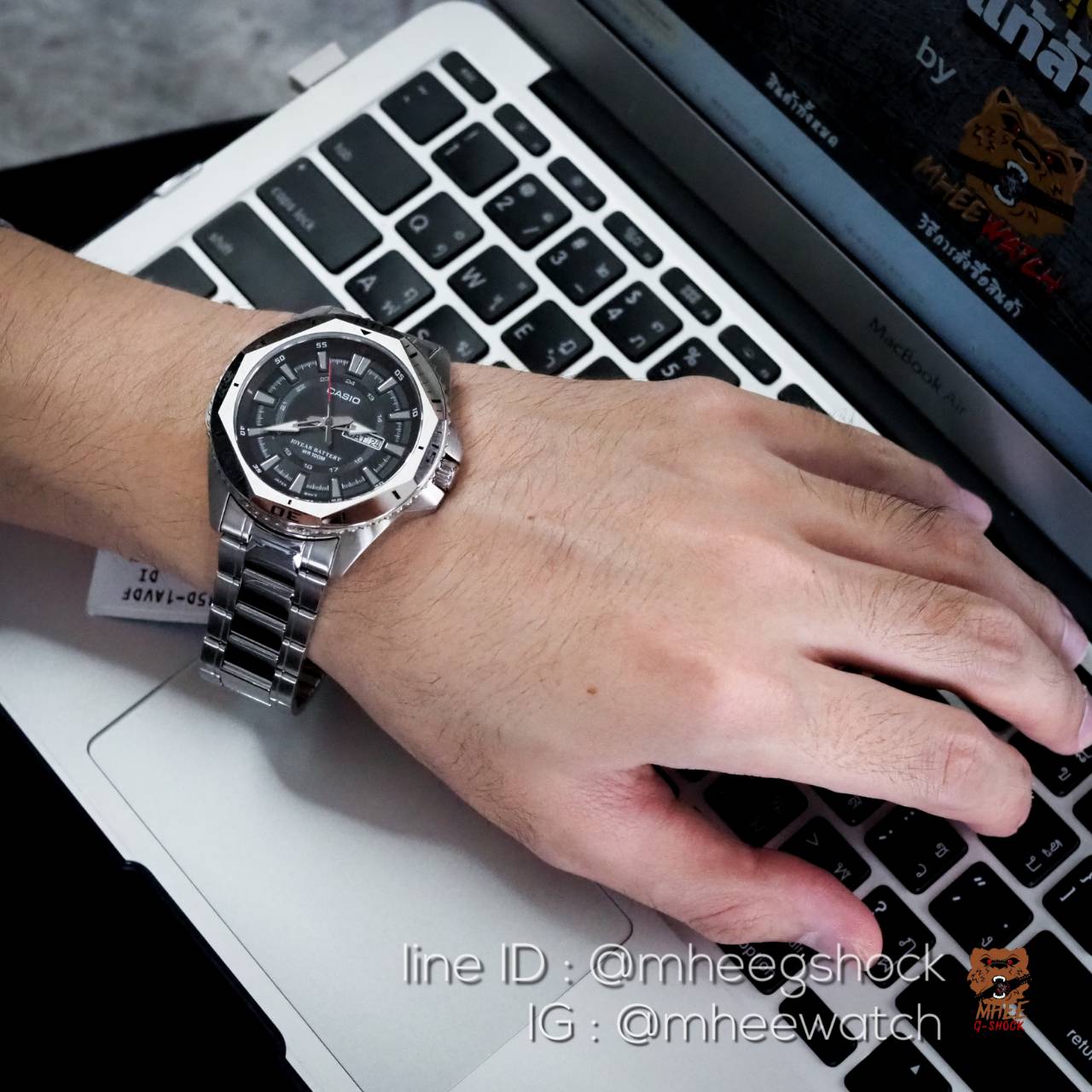 นาฬิกาผู้ชาย Casio Analog Black MTD serie