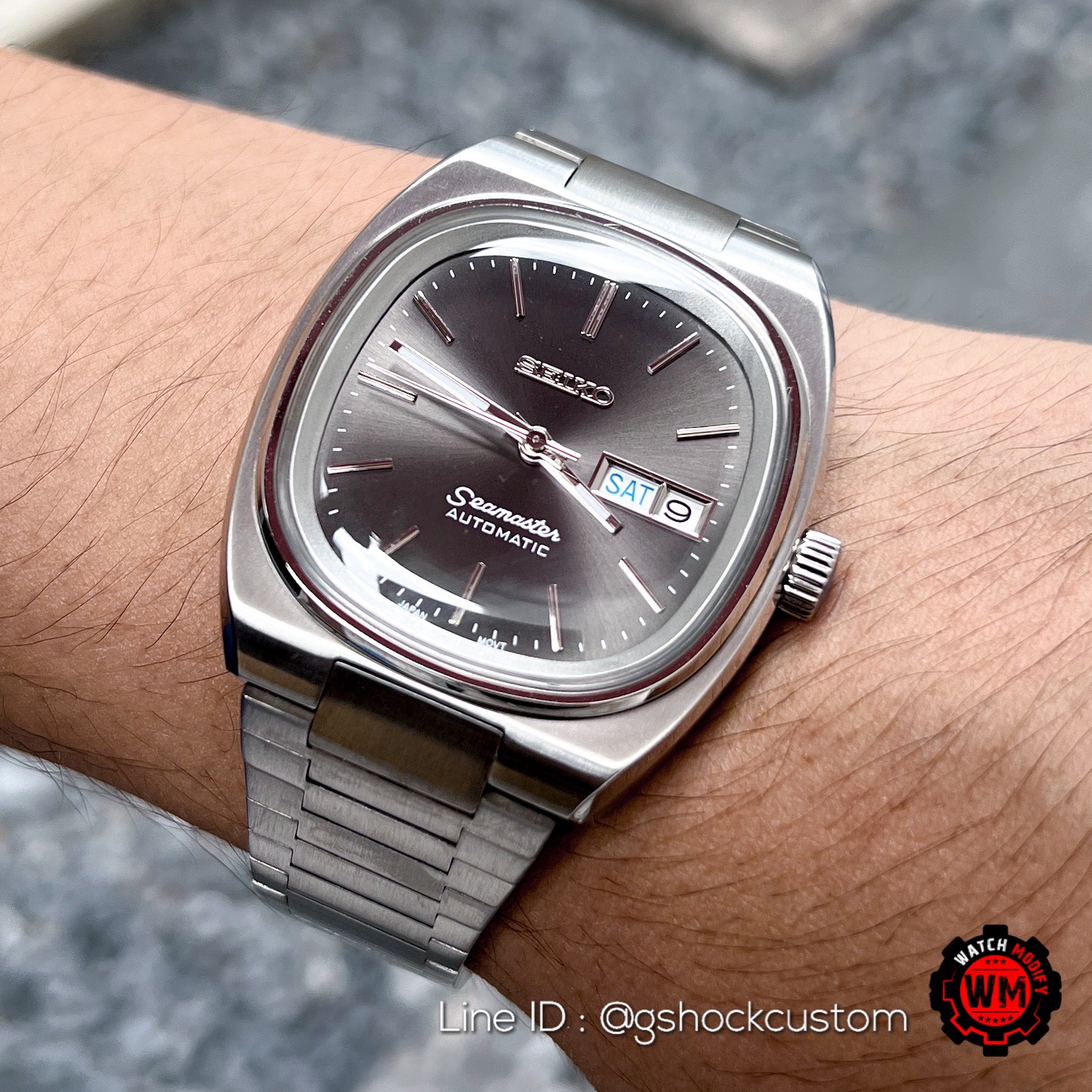 Seikomod Vintage TV Case Automatic Retro Class Greyfade