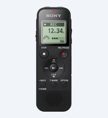 เครื่องบันทึกเสียงดิจิตอล SONY PX ซีรีส์ PX470 4GB (เครื่องบันทึกเสียง Sony ICD-PX470 กับหน่วยความจำตัวเครื่อง 4 GB) สามารถเพิ่มหน่วยความจำด้วย microSD ได้ถึง 32 GB บันทึกไฟล์เสียงได้ทุกรูปแบบ Linear PCM & MP3 บันทึกเสียงเป็น MP3 และเล่นผ่านลำโพง 300 mw