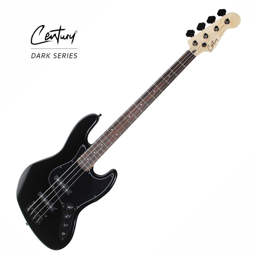 เบสไฟฟ้า Century Dark Series Jazz bass Black DJB-BK
