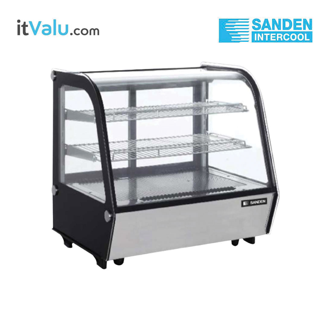 ตู้แช่เค้ก SANDEN วางบนเคาน์เตอร์ รุ่น SCR-0090 ความจุ 160 ลิตร หน้ากว้าง 88 ซม. ลึก 57ซม. สูง 69 ซม. รับประกันความเย็น 1 ปี รับประกันคอมเพรสเซอร์ 1 ปี